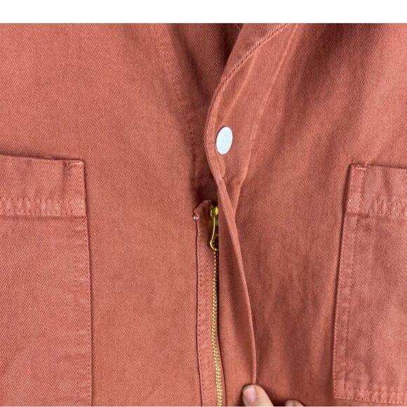 BIG BUD PRESS Short Sleeve Jumpsuit, Clay Red, 4X - Picture 9 of 13